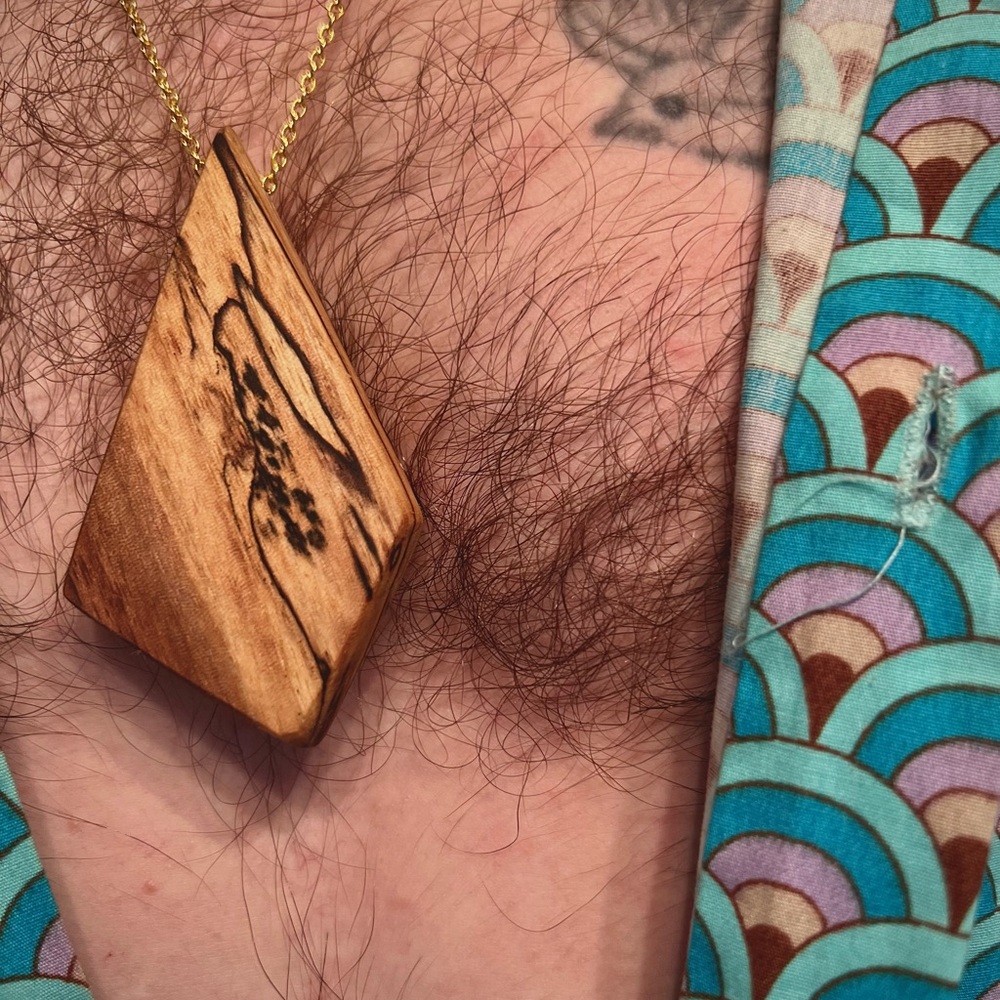 Wooden Pendant Necklace